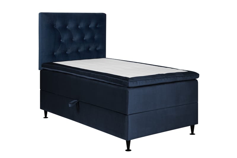 Happy Pluss Sengepakke Oppbevaringsseng 90x200 cm - Mørkeblå - Komplett sengepakke - Seng med oppbevaring