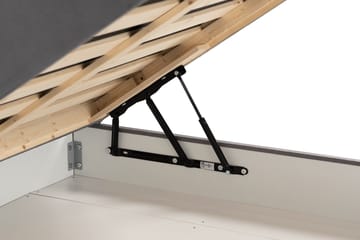 Happy Pluss Sengepakke Oppbevaringsseng 140x200 - Mørkegrå - Møbler - Senger - Komplett sengepakke