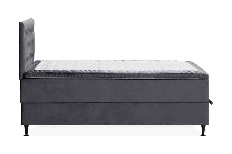Happy Pluss Sengepakke Oppbevaringsseng 140x200 cm  - Mørkegrå - Komplett sengepakke - Seng med oppbevaring