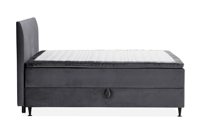 Happy Pluss Sengepakke Oppbevaringsseng 180x200 cm  - Mørkegrå - Komplett sengepakke - Seng med oppbevaring