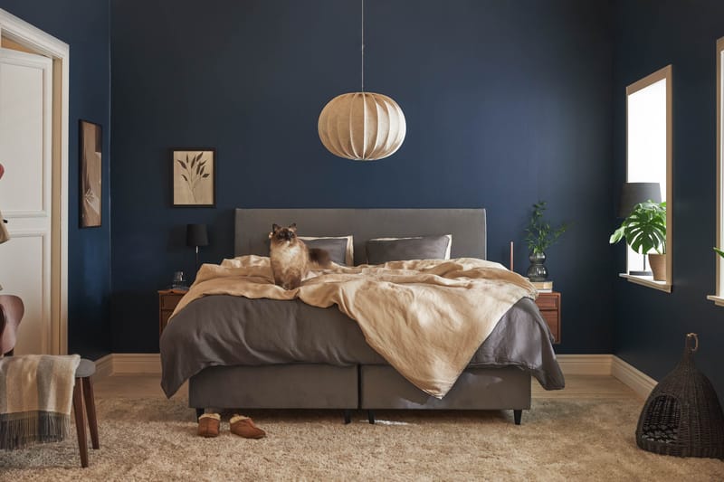 Happy Pluss Sengepakke Oppbevaringsseng 180x200 cm  - Grå - Møbler - Senger - Komplett sengepakke