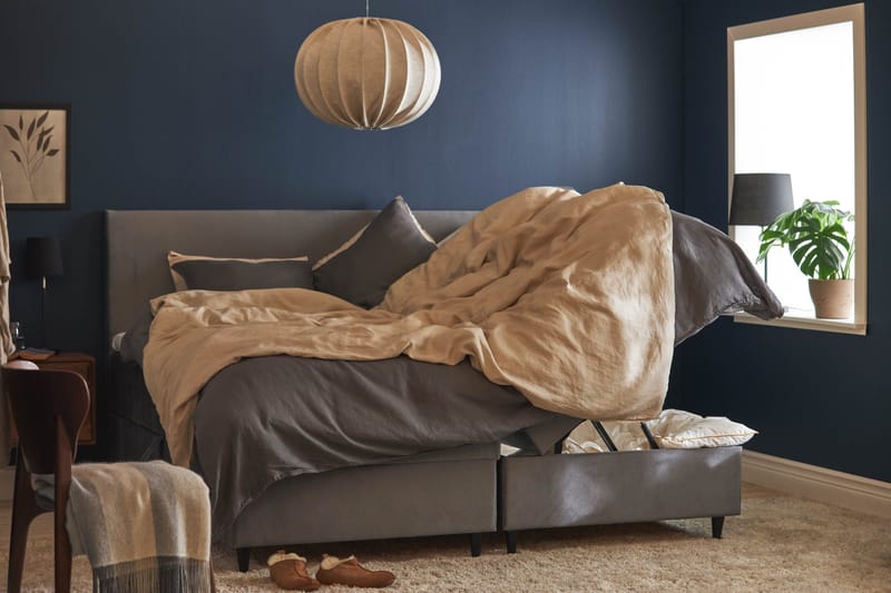 Happy Pluss Sengepakke Oppbevaringsseng 180x200 cm - Grå - Møbler - Senger - Rammeseng