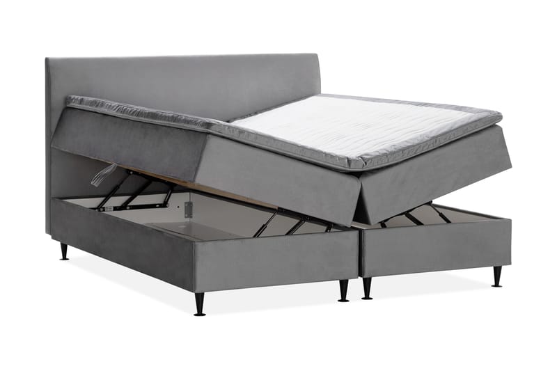 Happy Pluss Sengepakke Oppbevaringsseng 180x200 cm - Grå - Møbler - Senger - Rammeseng