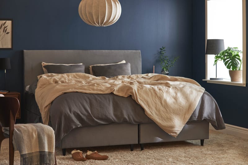 Happy Pluss Sengepakke Oppbevaringsseng 180x200 cm - Grå - Møbler - Senger - Rammeseng