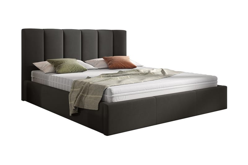 Karrouba Oppbevaringsseng 160x200 cm - Svart - Møbler - Senger - Seng med oppbevaring
