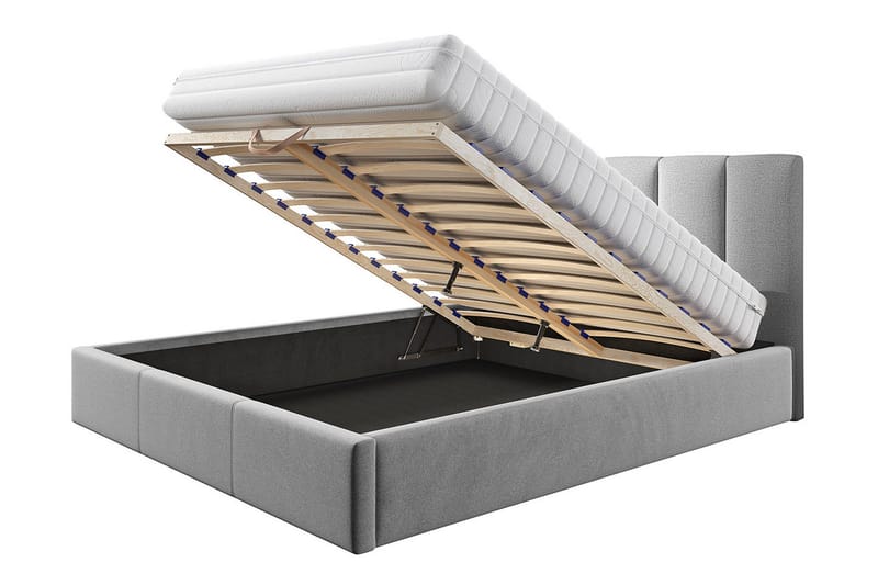 Karrouba Oppbevaringsseng 160x200 cm - Svart - Møbler - Senger - Seng med oppbevaring