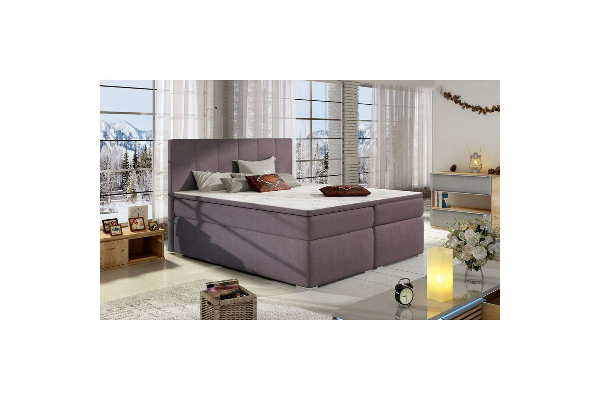 Komplett sängpaket kontinentalsäng Eltap Rosa 160x200 DEL -