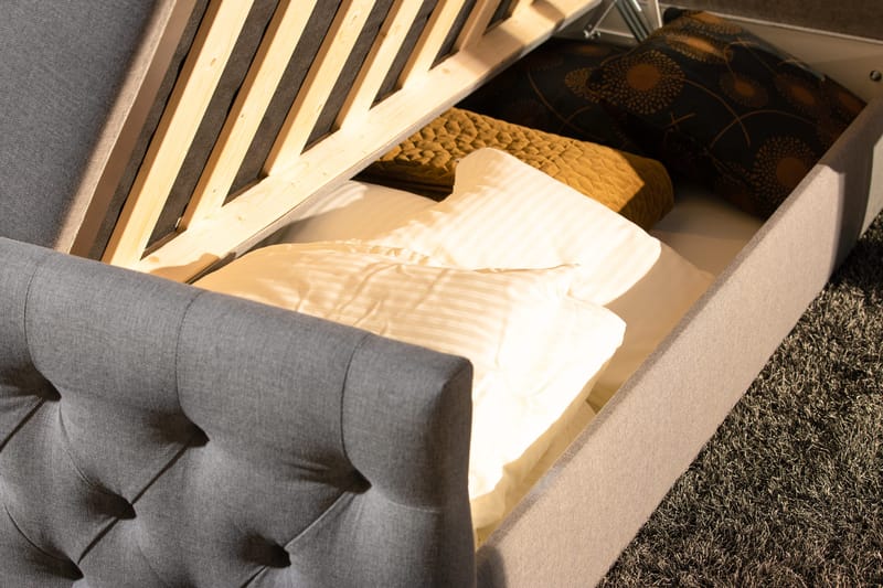 Kontinentalseng Cloud47 Francisco sengepakke Grå Lift-up oppbevaring - Møbler - Senger - Seng med oppbevaring