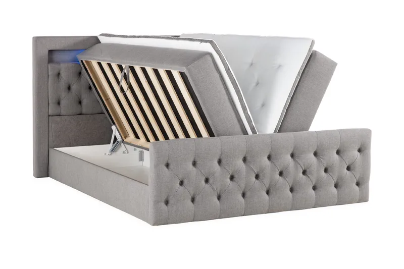 Kontinentalseng Cloud47 Francisco sengepakke Grå Lift-up oppbevaring - Møbler - Senger - Seng med oppbevaring