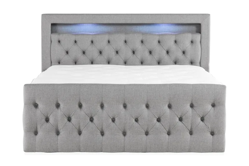 Kontinentalseng Cloud47 Francisco sengepakke Grå Skuffer - Møbler - Senger - Seng med oppbevaring