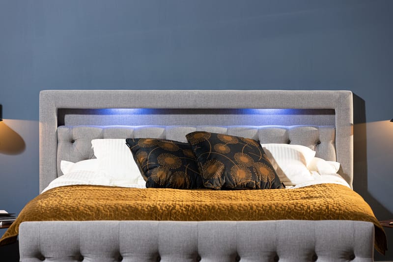 Kontinentalseng Cloud47 Francisco sengepakke Grå Skuffer - Møbler - Senger - Seng med oppbevaring