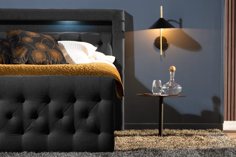 Kontinentalseng Cloud47 Francisco sengepakke Svart Skuffer - Møbler - Senger - Seng med oppbevaring