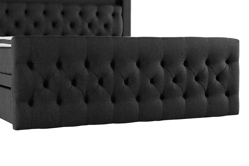 Kontinentalseng Cloud47 Francisco sengepakke Svart Skuffer - Møbler - Senger - Seng med oppbevaring