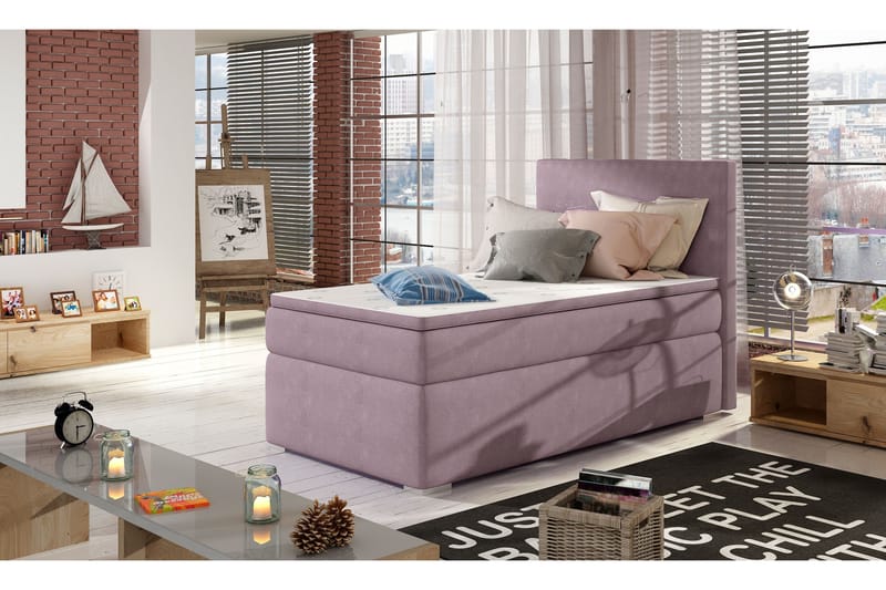Larrimbe Oppbevaringsseng 90x200 cm Venstre - Rosa - Møbler - Senger - Seng med oppbevaring