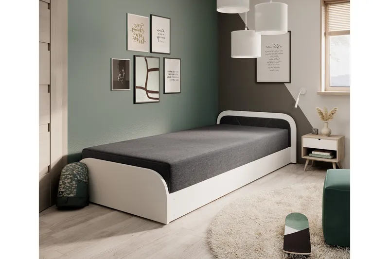 Mayuri Sengpakke Oppbevaringsseng 90x180 cm - Hvit - Møbler - Senger - Seng med oppbevaring