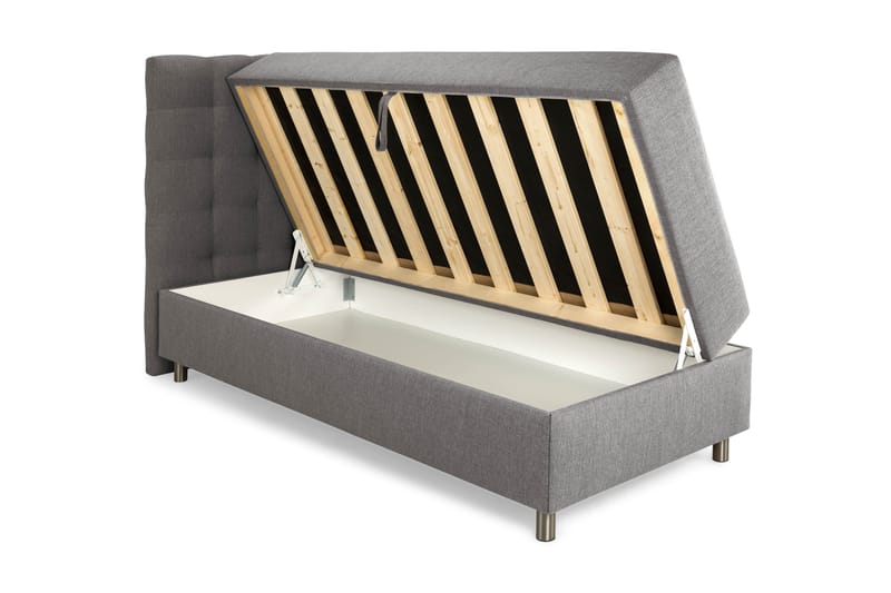 Montana Komplett Sengpakke med Oppbevaring 90x200 cm - Grå - Møbler - Senger - Komplett sengepakke