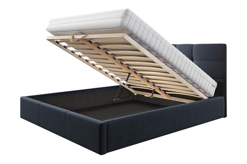 Nieres Oppbevaringsseng 160x200 cm - Svart - Møbler - Senger - Seng med oppbevaring