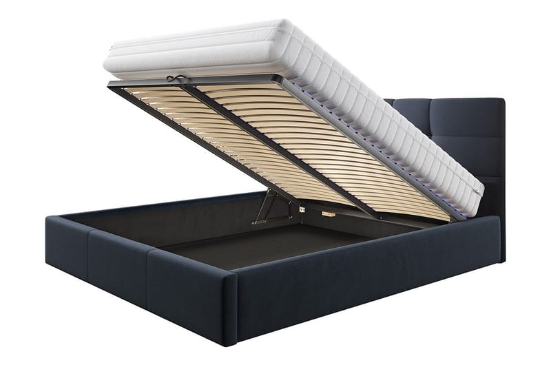 Nieres Oppbevaringsseng 180x200 cm - Mørkegrå - Møbler - Senger - Seng med oppbevaring