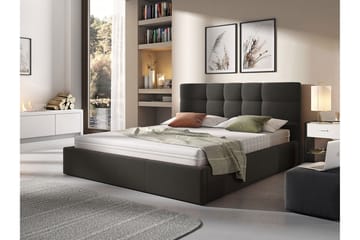 Nieres Oppbevaringsseng 180x200 cm - Svart - Møbler - Senger - Seng med oppbevaring