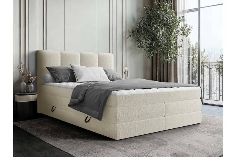 Pinta Oppbevaringsseng 140x200 cm - Beige - Møbler - Senger - Seng med oppbevaring