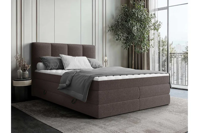 Pinta Oppbevaringsseng 180x200 cm - Brun - Møbler - Senger - Seng med oppbevaring