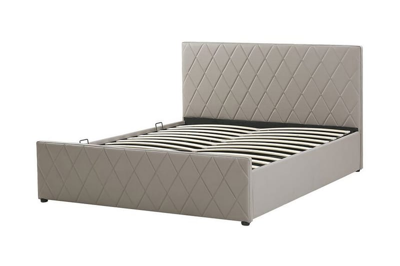 Rochefort Oppbevaringsseng 140x200 cm - Kunstlær/Grå - Møbler - Senger - Seng med oppbevaring