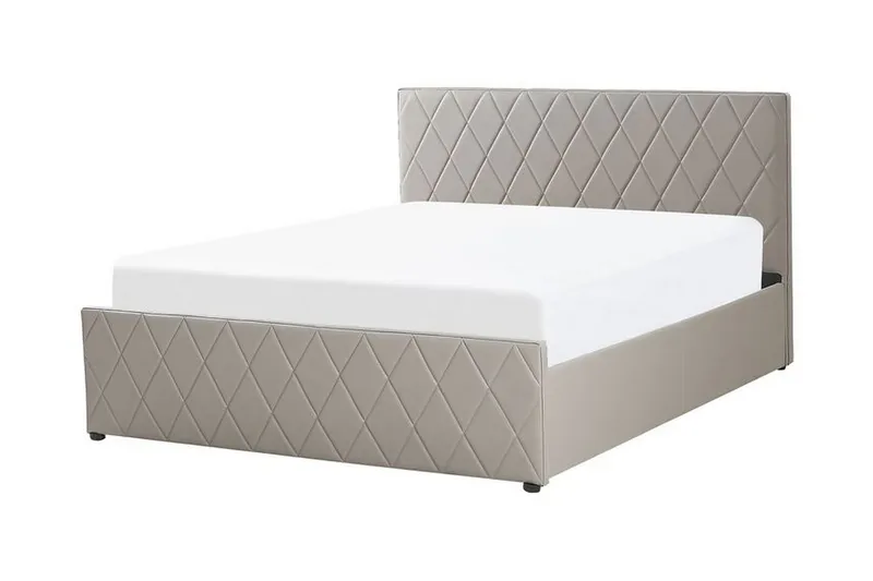 Rochefort Oppbevaringsseng 140x200 cm - Kunstlær/Grå - Møbler - Senger - Seng med oppbevaring