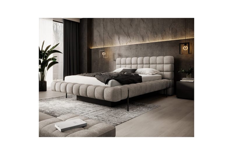 Sängram & Sängstomme Eltap Beige 140x200 87 - Møbler - Senger - Seng med oppbevaring