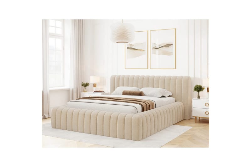 Sängram & Sängstomme Eltap Beige 160x200 37 - Møbler - Senger - Seng med oppbevaring