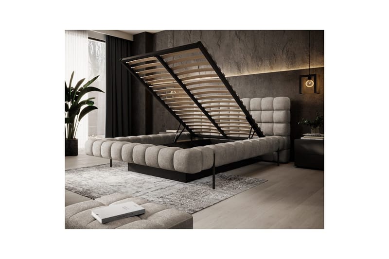Sängram & Sängstomme Eltap Beige 160x200 DEL - Møbler - Senger - Seng med oppbevaring