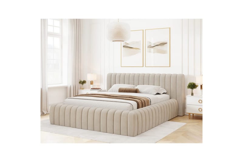 Sängram & Sängstomme Eltap Beige 180x200 DEL - Møbler - Senger - Seng med oppbevaring