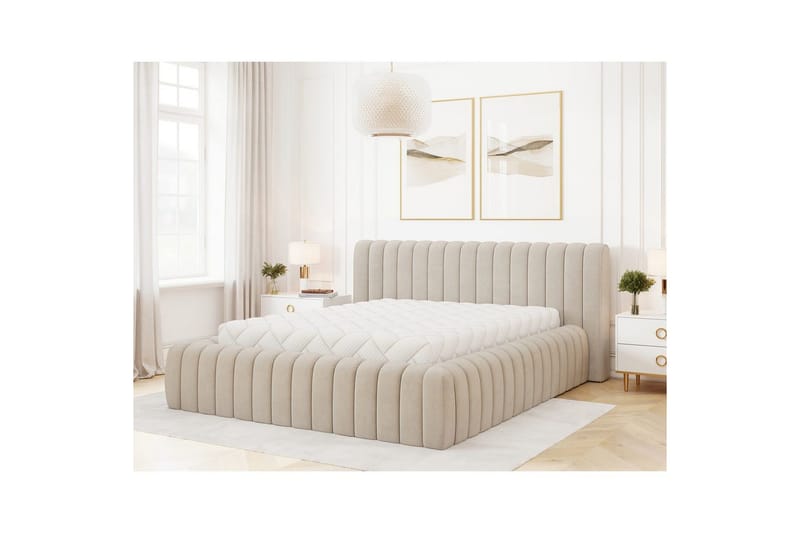 Sängram & Sängstomme Eltap Beige 180x200 DEL - Møbler - Senger - Seng med oppbevaring