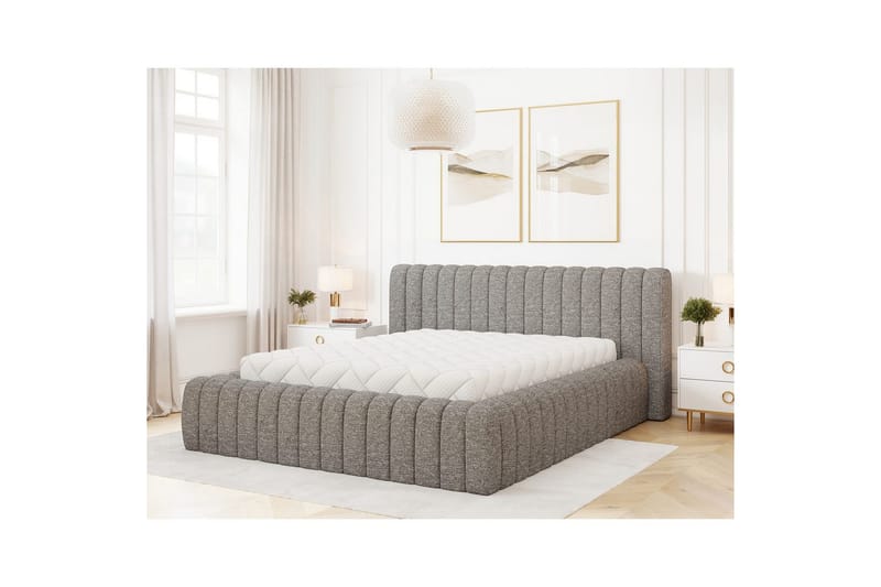 Sängram & Sängstomme Eltap Grå 160x200 DEL - Møbler - Senger - Seng med oppbevaring