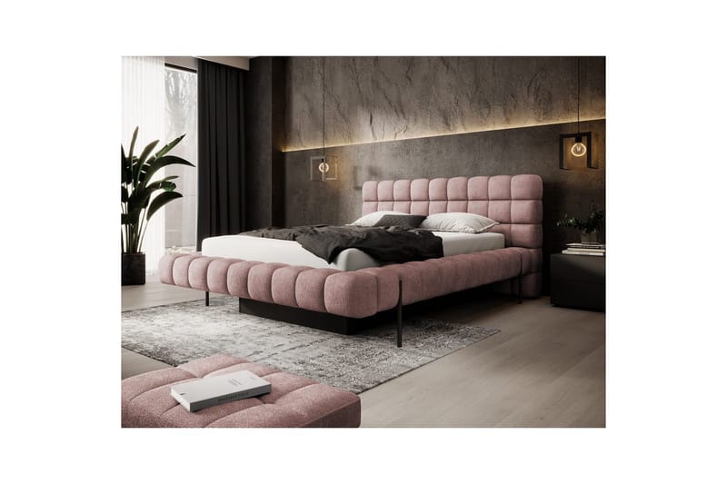 Sängram & Sängstomme Eltap Rosa 140x200 DEL - Møbler - Senger - Seng med oppbevaring