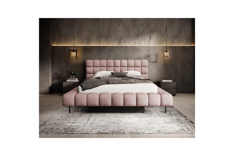 Sängram & Sängstomme Eltap Rosa 140x200 DEL - Møbler - Senger - Seng med oppbevaring