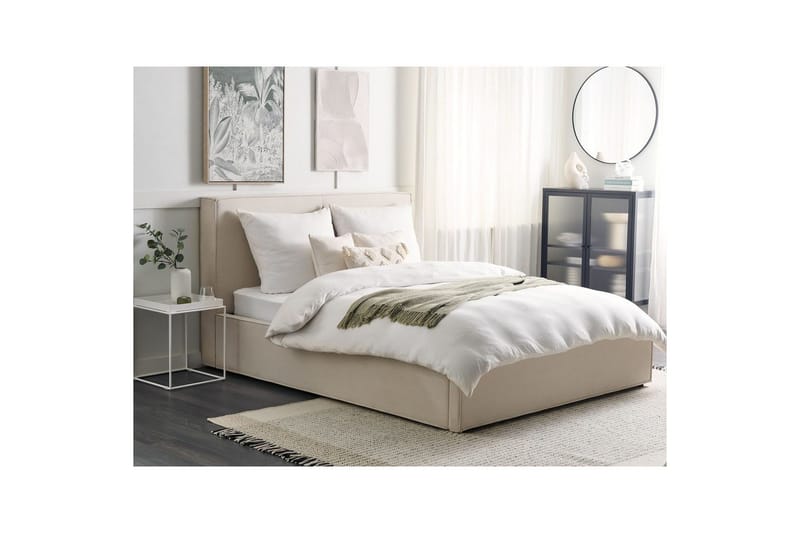 Sängram Beige 160x200 - Møbler - Senger - Seng med oppbevaring