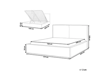 Sängram Beige 160x200 - Møbler - Senger - Seng med oppbevaring