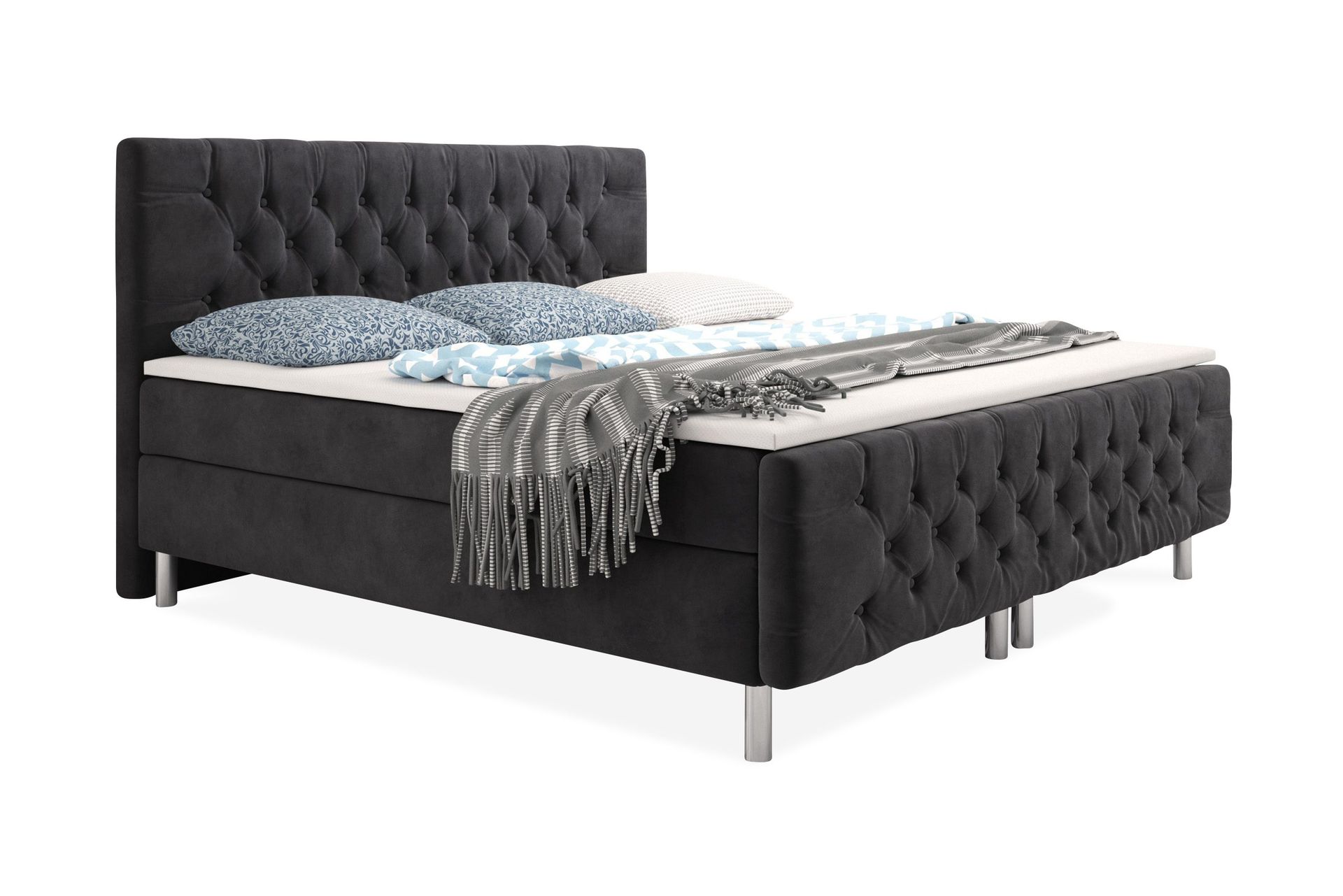 Velluto Komplett Sengepakke 180x200 - Svart