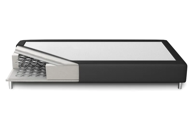 Velluto Oppbevaringsseng 180x200 med Fotgavl - Hvit Kunstlær - Møbler - Senger - Seng med oppbevaring