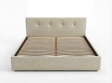 Sengeramme Deylinor 160x200 cm med løfteoppbevaring - beige - Møbler - Senger - Sengeramme & sengestamme