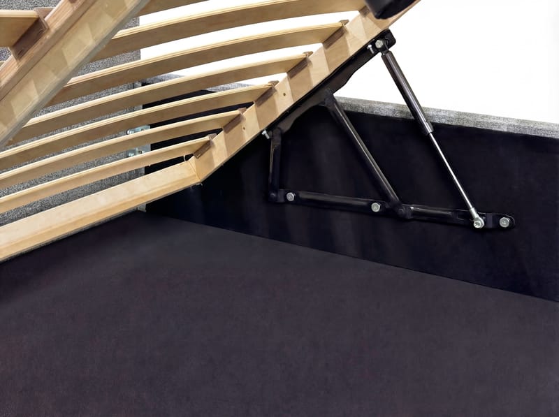 Sengeramme Deylinor 160x200 cm med løfteoppbevaring - grå - Møbler - Senger - Sengeramme & sengestamme