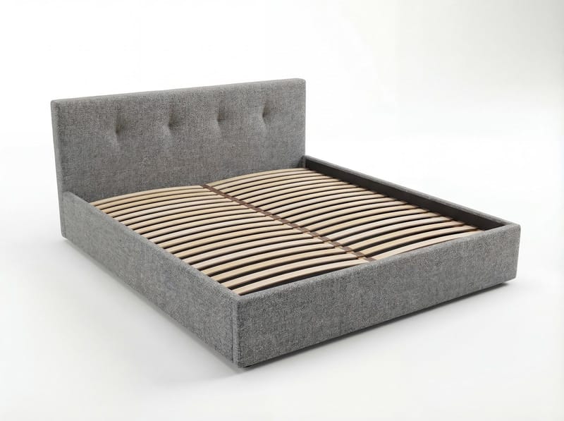 Sengeramme Deylinor 160x200 cm med løfteoppbevaring - grå - Møbler - Senger - Sengeramme & sengestamme
