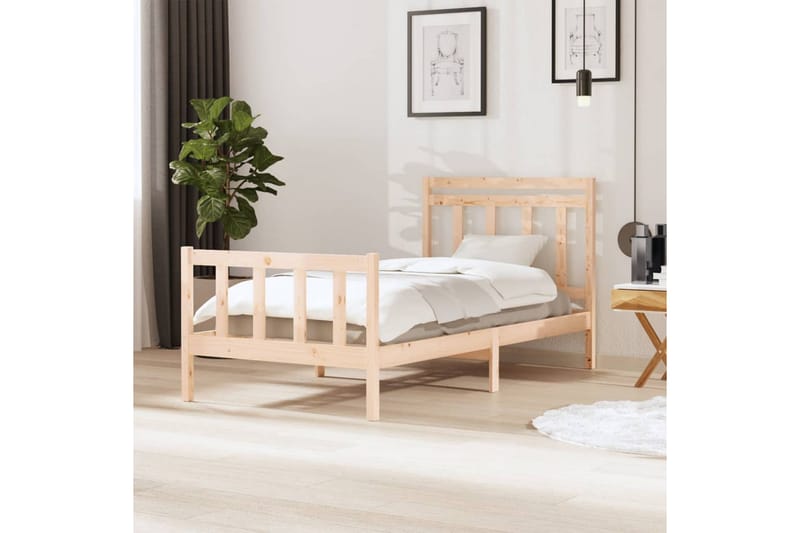 Sengeramme heltre 100x200 cm - Brun - Møbler - Senger - Sengeramme & sengestamme