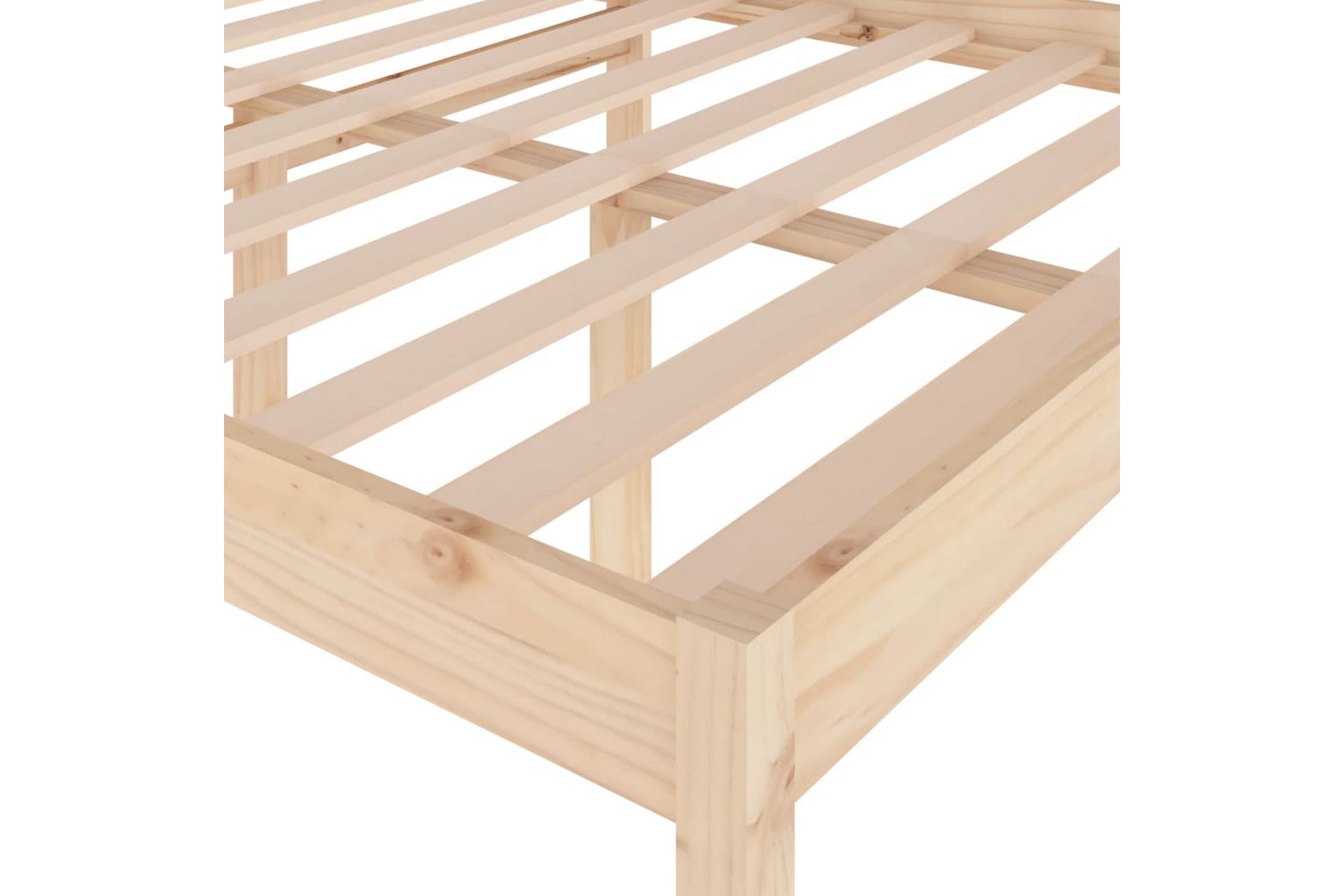 Sengeramme heltre 120x190 cm grå 4FT Small Double - Brun - Møbler - Senger - Sengeramme & sengestamme