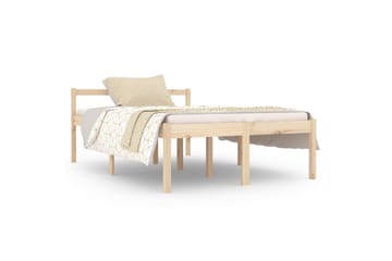 Sengeramme heltre 120x190 cm grå 4FT Small Double - Brun - Møbler - Senger - Sengeramme & sengestamme