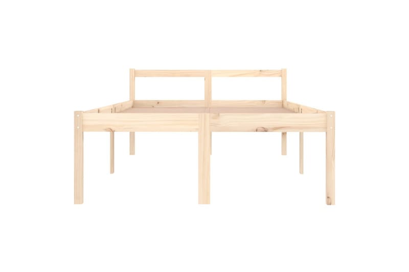 Sengeramme heltre 120x190 cm grå 4FT Small Double - Brun - Møbler - Senger - Sengeramme & sengestamme