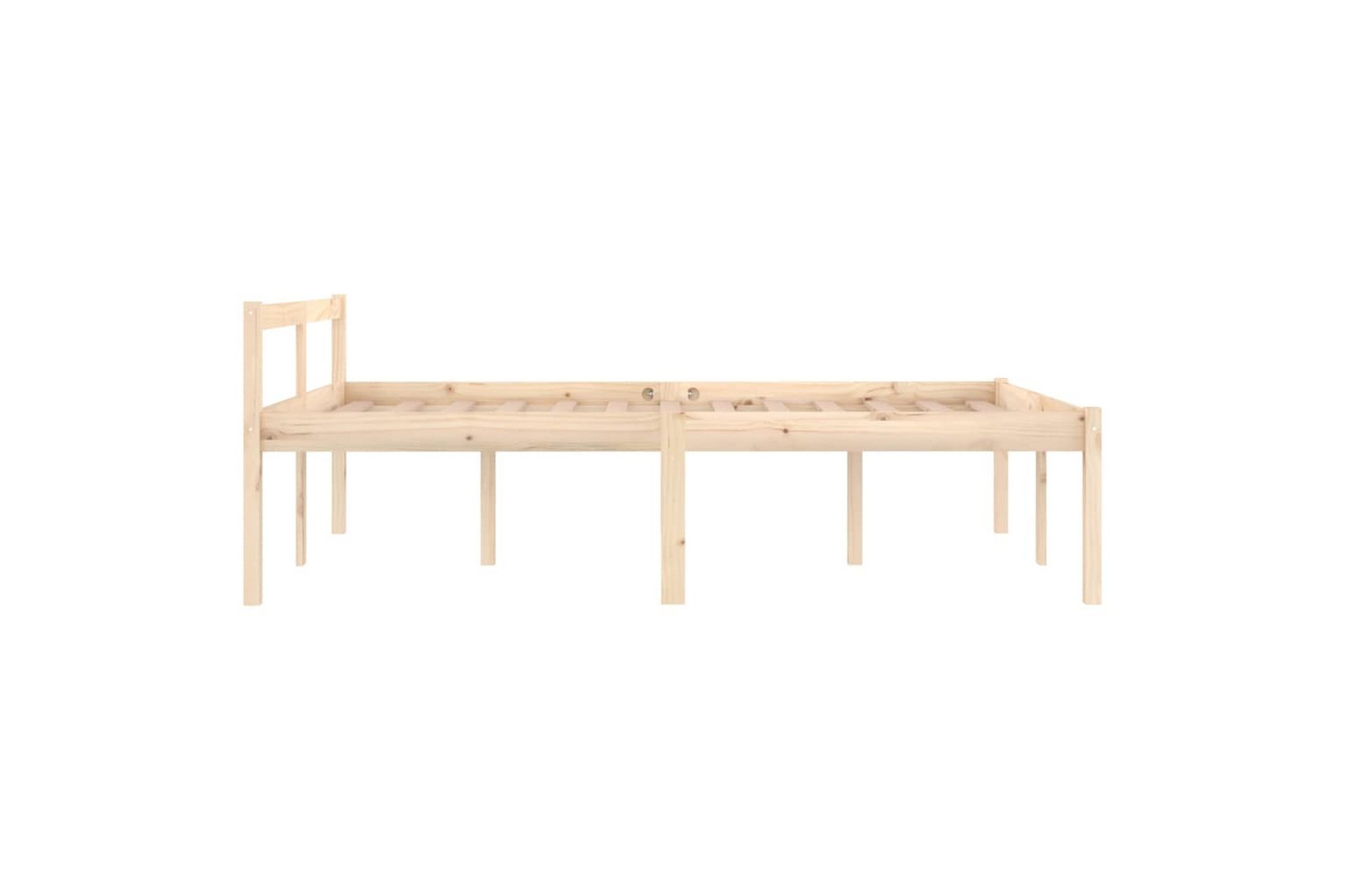 Sengeramme heltre 120x190 cm grå 4FT Small Double - Brun - Møbler - Senger - Sengeramme & sengestamme