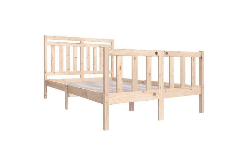 Sengeramme heltre 135x190 cm 4FT6 Double - Brun - Møbler - Senger - Sengeramme & sengestamme