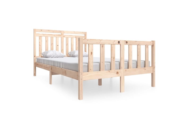 Sengeramme heltre 135x190 cm 4FT6 Double - Brun - Møbler - Senger - Sengeramme & sengestamme