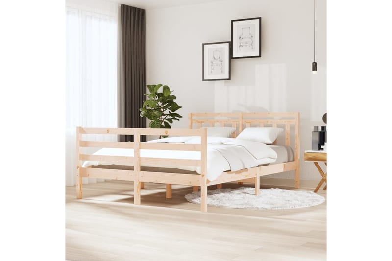 Sengeramme heltre 135x190 cm 4FT6 Double - Brun - Sengeramme & sengestamme